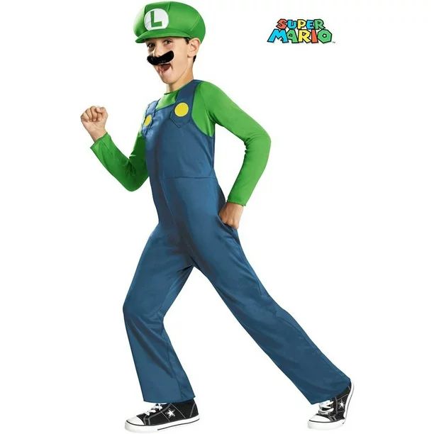 Super Mario Bros Luigi Child Halloween Costume | Walmart (US)
