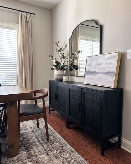 Would you believe this “buffet” is actually two Target cabinets sitting side by side?! BUDGET SAVING PRO TIP! 📣
•
Together they fill up the wall perfectly & allow this space to be a focal point for the room!

#LTKhome #LTKFind #LTKstyletip