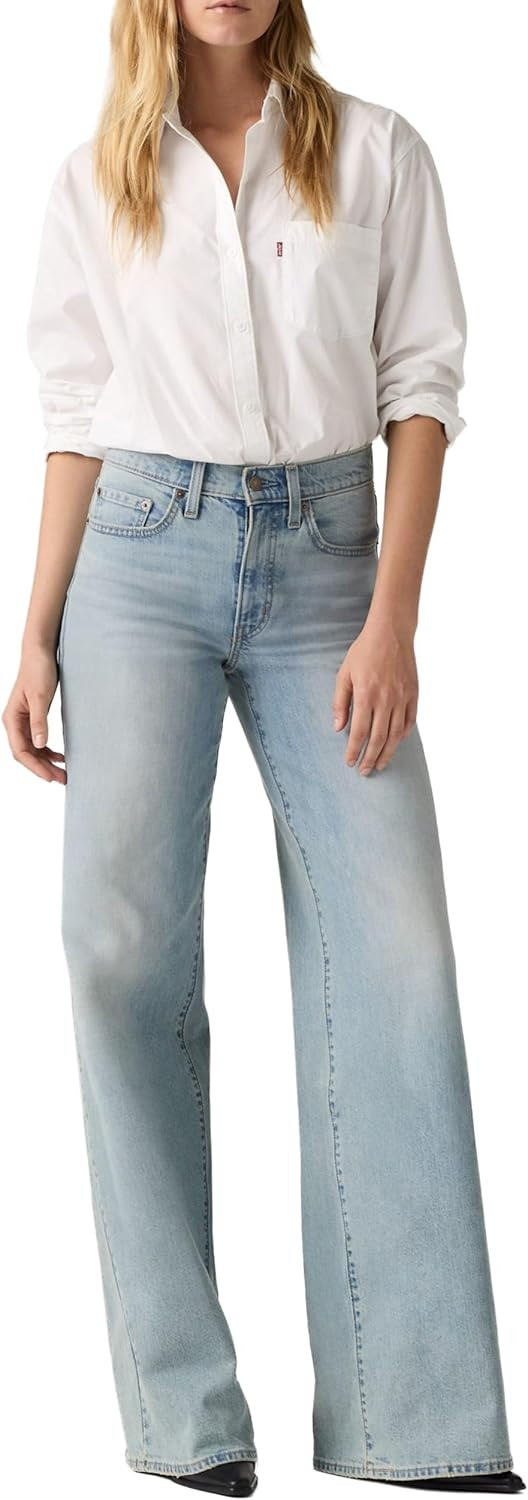 Levi's Women's 728 Hr Wide Leg Jeans | Amazon (UK)