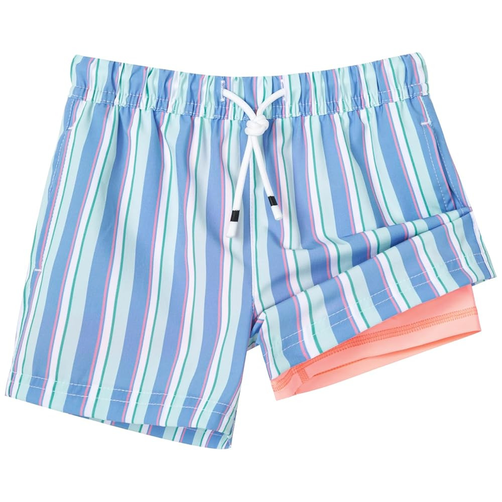 SURF CUZ Boys Swim Trunks with Boxer Brief Liner Toddler Boy Stretch Swimsuit Shorts Quick Dry Sw... | Amazon (US)