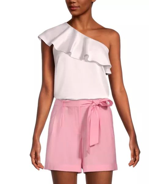 Ann Taylor Factory Ruffle One Shoulder Top | Ann Taylor Factory