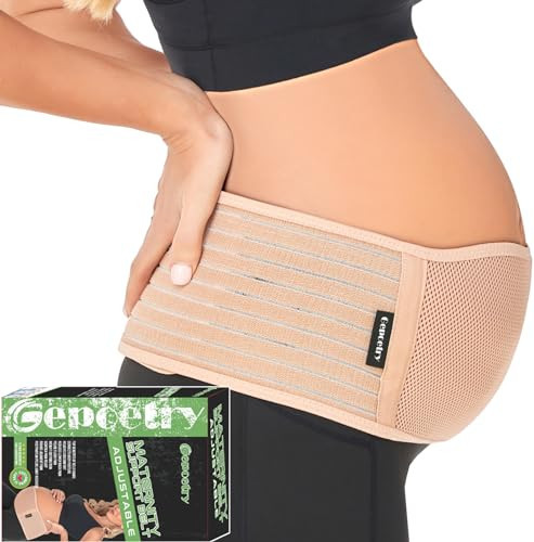 Gepoetry Maternity Belly Band for Pregnant Women | Pregnancy Belly Support Band for Abdomen, Pelvic, Waist, & Back Pain | Adjustable Maternity Belt | For All Stages of Pregnancy & Postpartum (Beige) | Amazon (US)