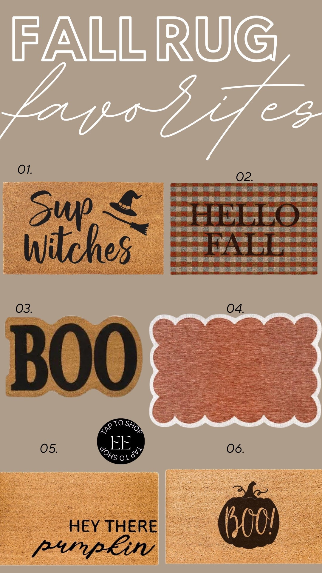 Fall Rug Favorites! Perfect For Halloween or Any Fall Decor! 

#LTKSeasonal #LTKFindsUnder100 #LTKHome