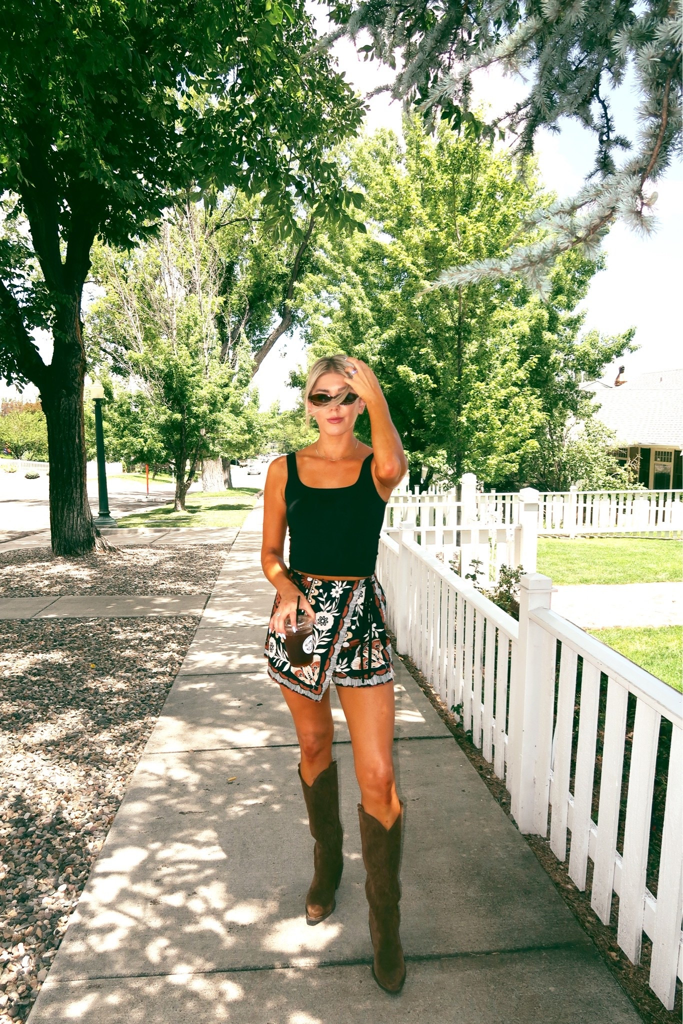 The perfect Amazon skort and tank for summer AND as we transition into fall! Also linking these brown cowboy boots and cat eye sunglasses

#LTKgrwm #LTKootd #LTKmomlife