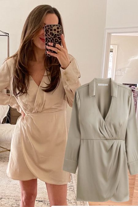 This gorgeous satin wrap dress was just restocked in a darker shade for fall! Love this dress, runs true to size (wearing S here). 20% off with code AFLTK  

#LTKSale #LTKSeasonal #LTKfindsunder100