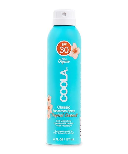 COOLA Organic Sunscreen & Sunblock Spray, Skin Care for Daily Protection, Broad Spectrum SPF 30, | Amazon (US)