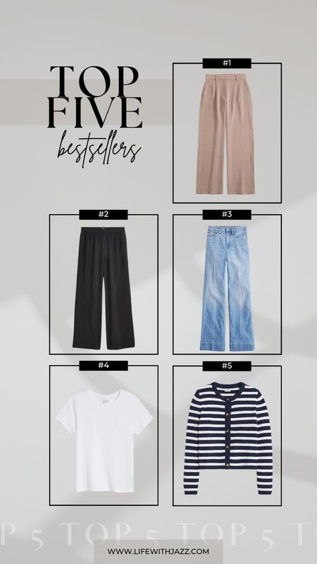 This week’s top 5 bestsellers: 

1. Harper crepe tailored pants - have a wider leg than the regular Sloane tailored pants + wrinkle a lot less [20% off this weekend] 
2. Madewell pull-on pants - I have last year’s version, I love how the fabric adds an elegant finish to your look 
3. Jcrew denim trousers - a continuous favorite, available in 6 washes + a few lengths 
4. Nordstrom Pima cotton tee - great basic for workwear, not too short or long
5. Jcrew factory sweater cardigan - under $75 

#LTKFindsUnder100 #LTKWorkwear #LTKSaleAlert