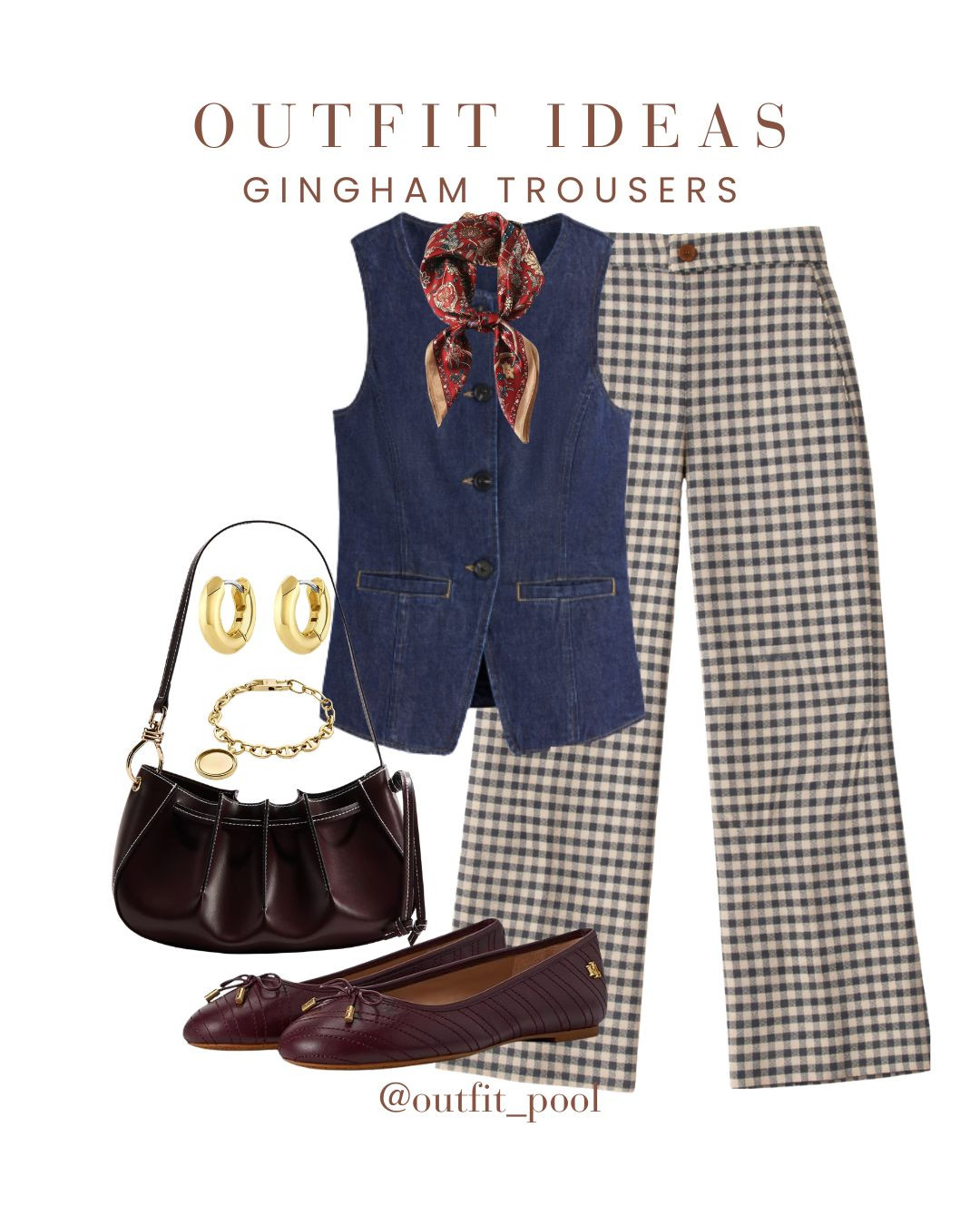 
Gingham trousers, three ways ✨ Styled these Sezane gingham trousers in 3 versatile looks — from casual to polished, perfect for spring and summer days 1️⃣ With a denim waistcoat for a cool, laid-back vibe 2️⃣ With a black cardigan for a classic, everyday look 3️⃣ With a beige cropped jacket for a polished, put-together outfit Light, trendy, and easy to style — gingham is the print that instantly makes an outfit feel fresh 👏 To shop these looks, comment “link” and I’ll DM you, or check the Amazon Storefront link in bio 🛍️💌 (Gingham Trousers, Gingham Pants Outfit, Checked Trousers, Gingham Outfit Ideas, Preppy Style, Chic Casual Outfit, Spring Outfit Inspiration, Summer Outfit Ideas, Workwear Gingham Pants, Business Casual Outfit, Patterned Trousers Outfit, Capsule Wardrobe Pieces, Neutral Outfit Ideas, Smart Casual Look, Feminine Outfit Ideas, Weekend Outfit Style, Outfit Inspiration) 

 #LTKgrwm #LTKootd #LTKWorkwear