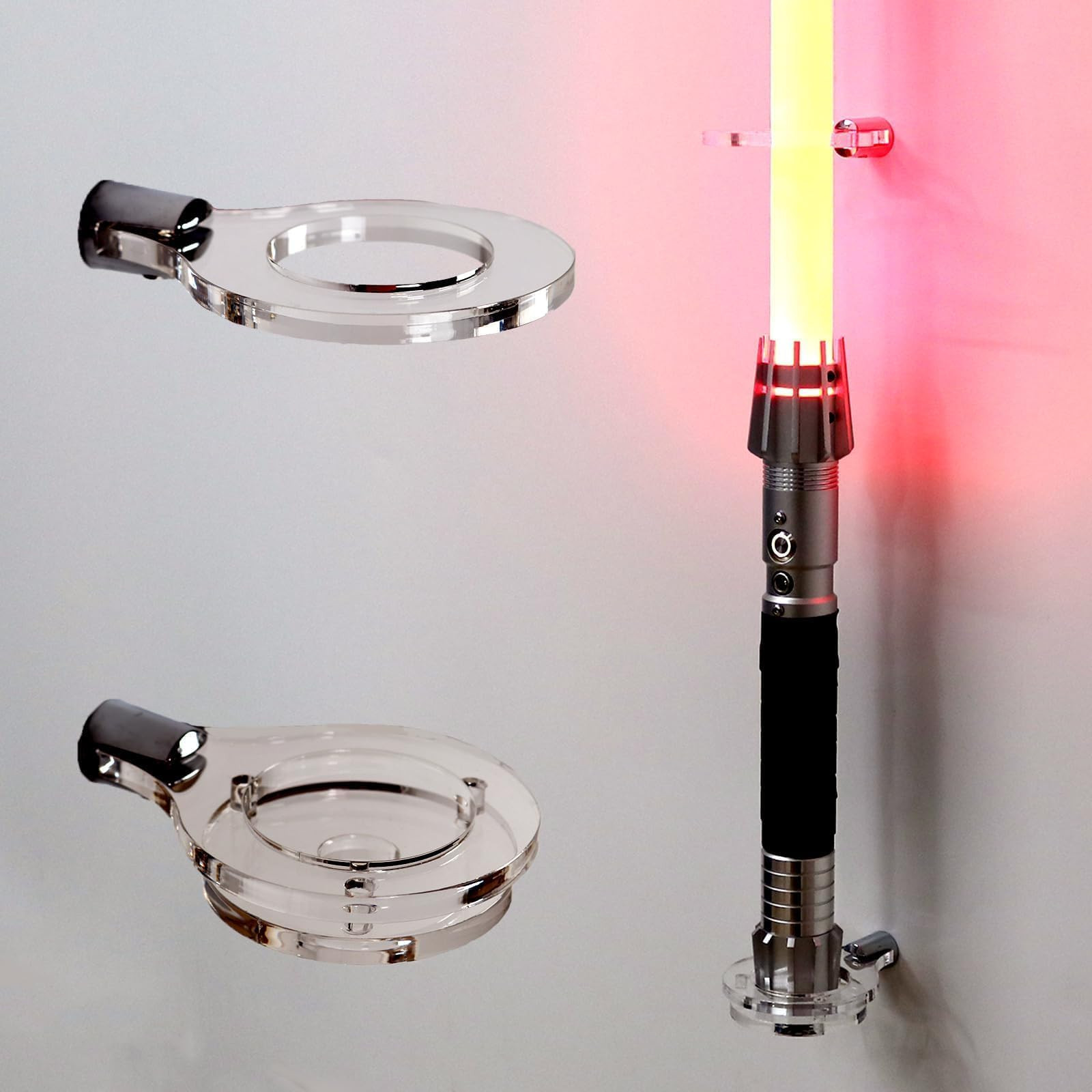 WANLIAN Wall - mounted lightsaber stand for vertical display on walls (transparent, 1 hole) | Amazon (US)