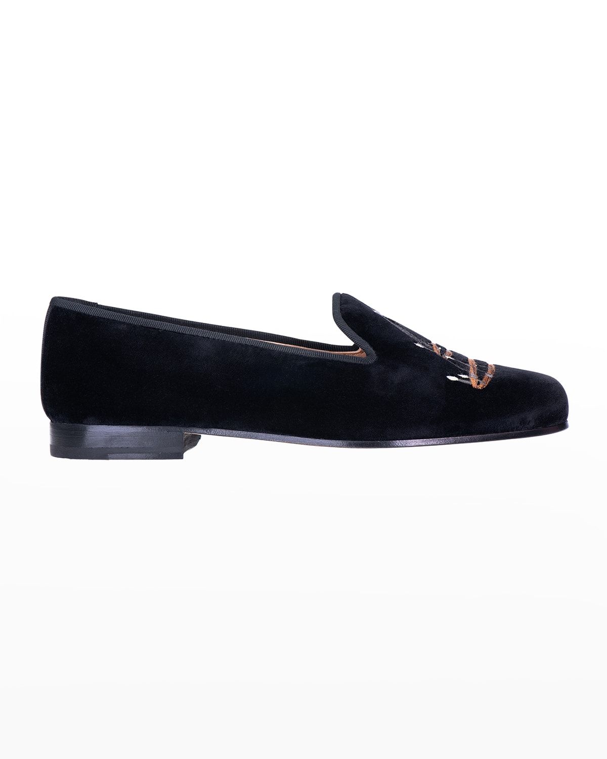 Chandelier Velvet Smoking Loafers | Neiman Marcus