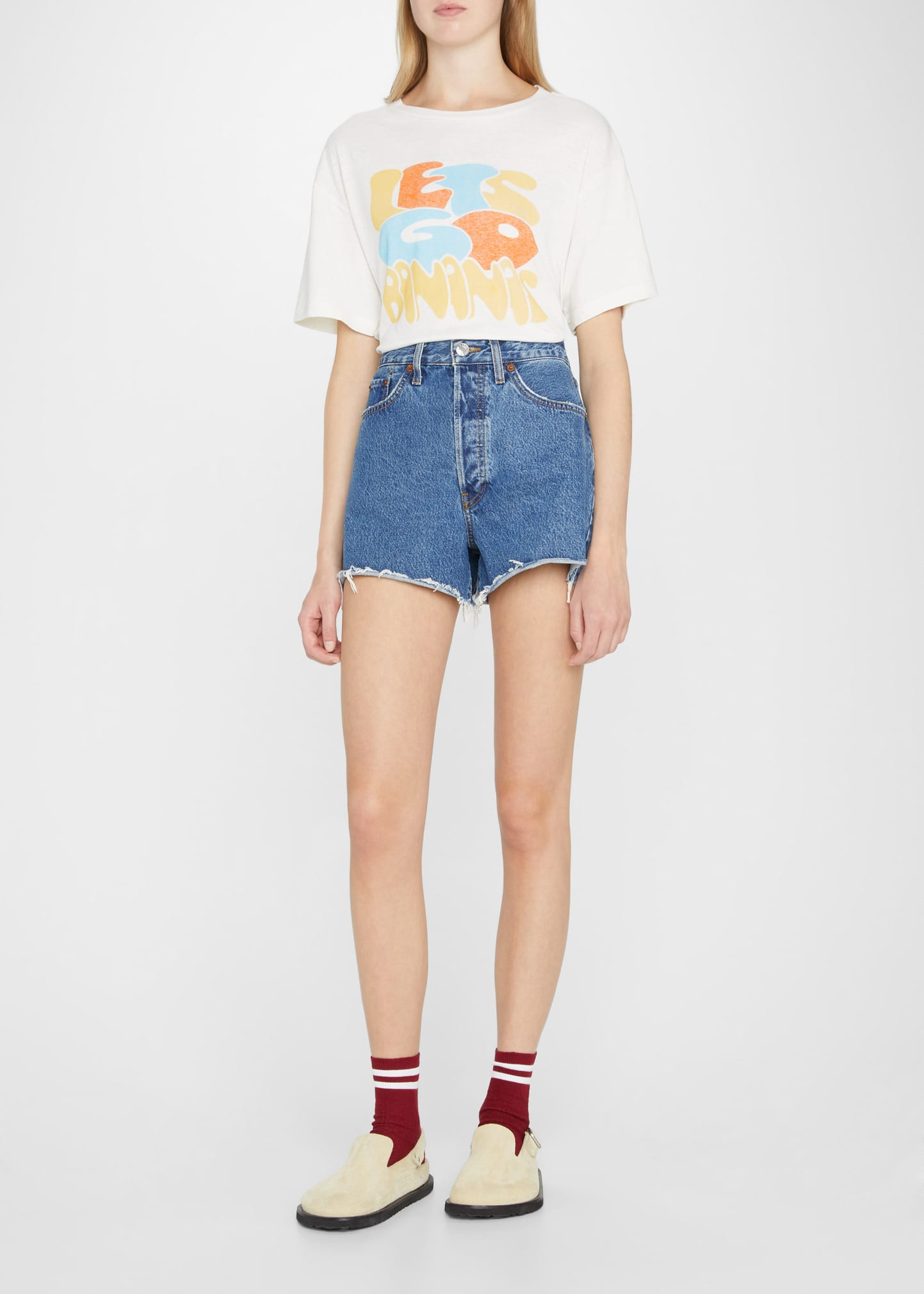 90s Low Slung Cutoff Jean Shorts | Bergdorf Goodman