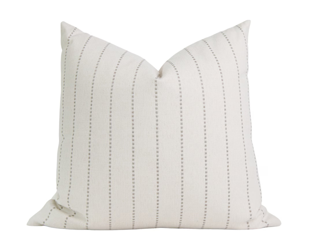 Grey and White Pillow Cover 20x20, Modern Farmhouse Throw Pillow Covers 18x18, Farmhouse Pillow C... | Etsy (US)