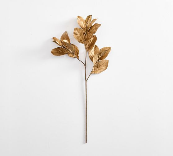 Faux Gold Magnolia Branch | Pottery Barn (US)