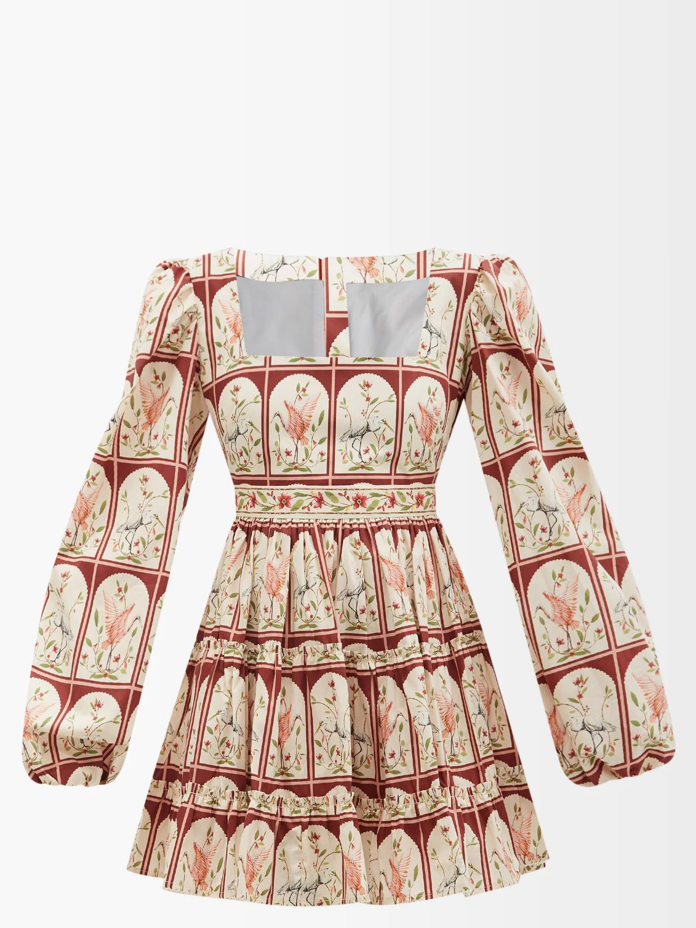 Avena Garza floral-print cotton-poplin mini dress | Matches (UK)
