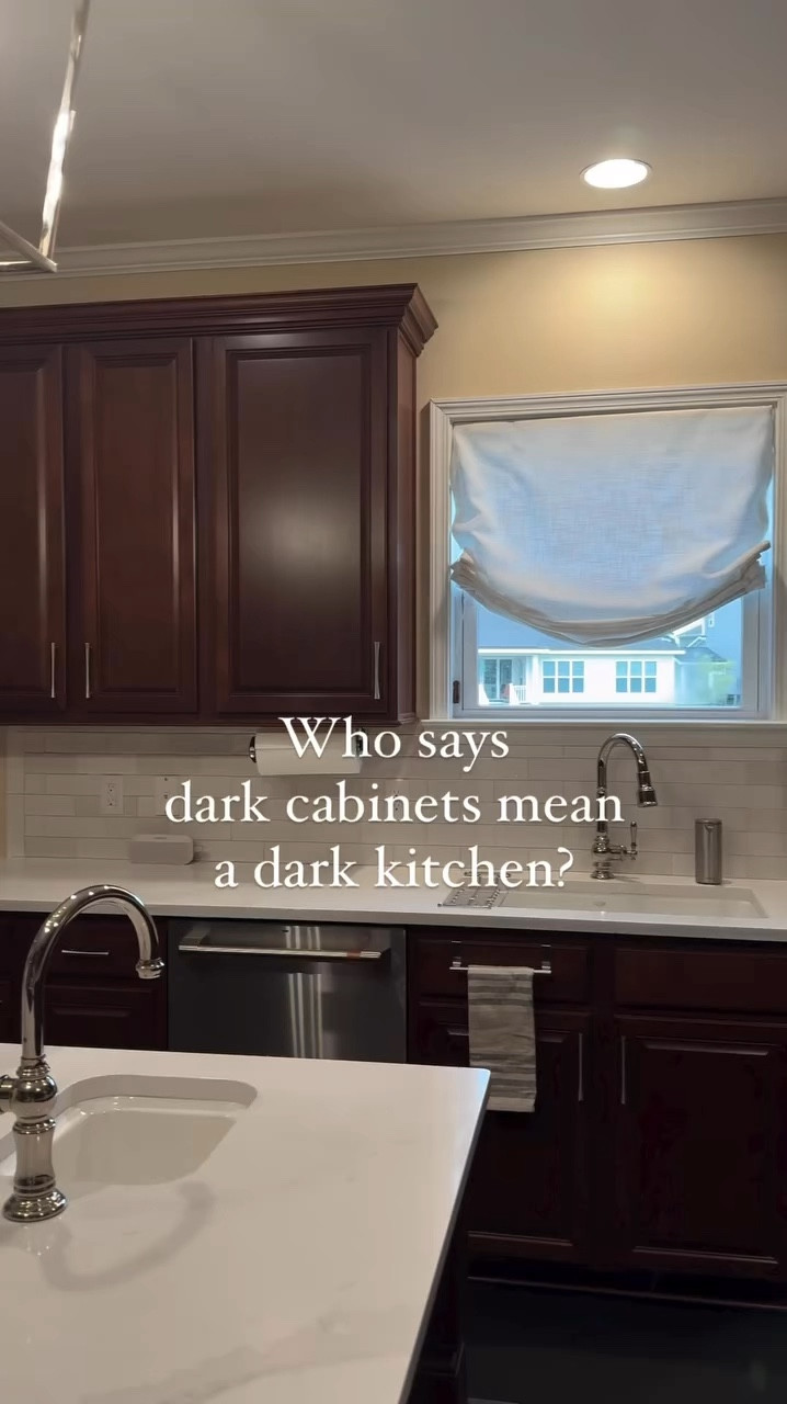 Just because you have dark cabinets doesn’t mean your kitchen has to feel dark. When paired with the right lighting, bright counters and accents, they can add warmth and elegance without sacrificing light.🌟

If you have an older home or furnishings, or just need inspiration to update your living spaces, follow @jobe.inspired and let’s connect! 🫶🏽


#LTKHome #LTKxPrimeDay #LTKVideo