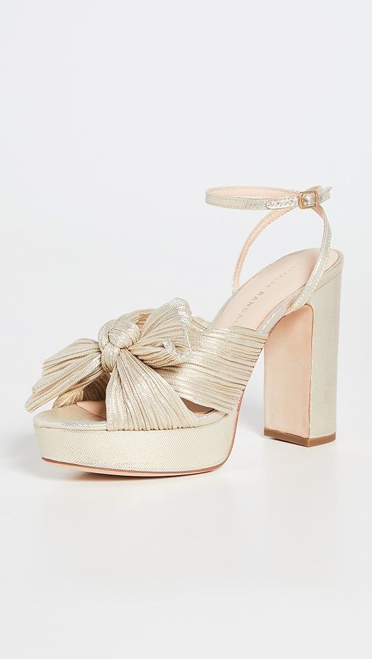 Natalia Platform Pleated Bow Heels | Shopbop