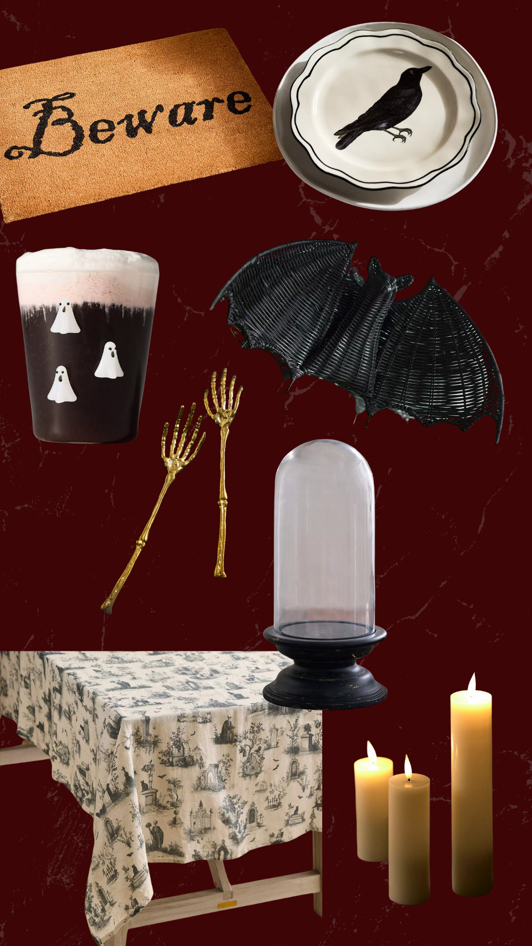My favorite Halloween decor is elevated and even better if it can be used year round (the cloche and flameless candles are perfect for this!). I ordered the toile tablecloth and skeleton servers! @anthropologie #anthropartner 

 

#LTKSeasonal #LTKHome #LTKStyleTip