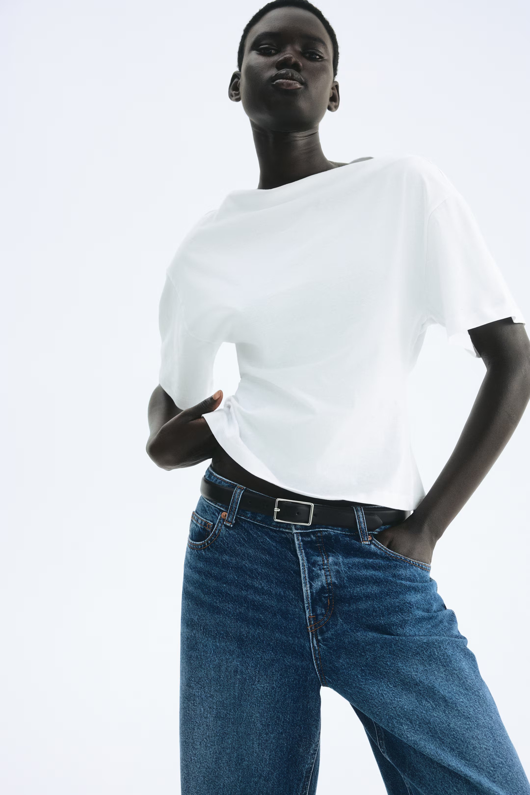 Boat-neck cotton top | H&M (UK, MY, IN, SG, PH, TW, HK)