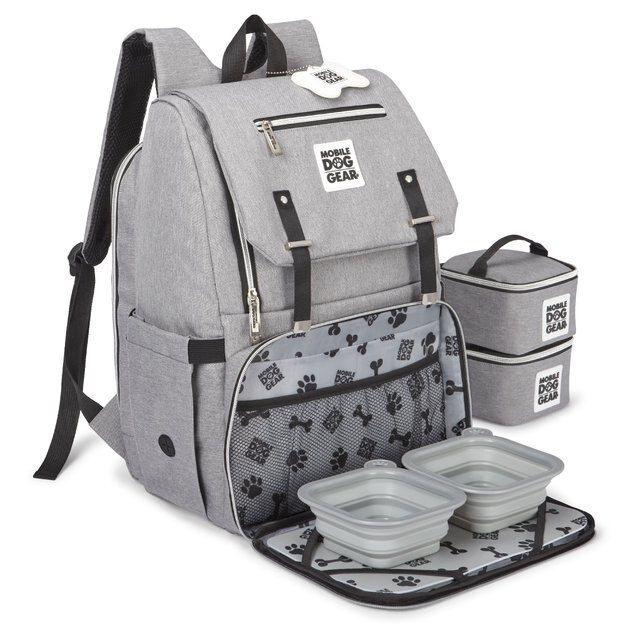 Mobile Dog Gear Ultimate Week Away Backpack, Small, Light Gray | Chewy.com