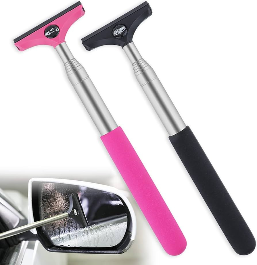 Side Mirror Squeegee, 2 PCS Car Mirror Squeegee, Retractable Car Rearview Mirror Wiper for All Ve... | Amazon (US)