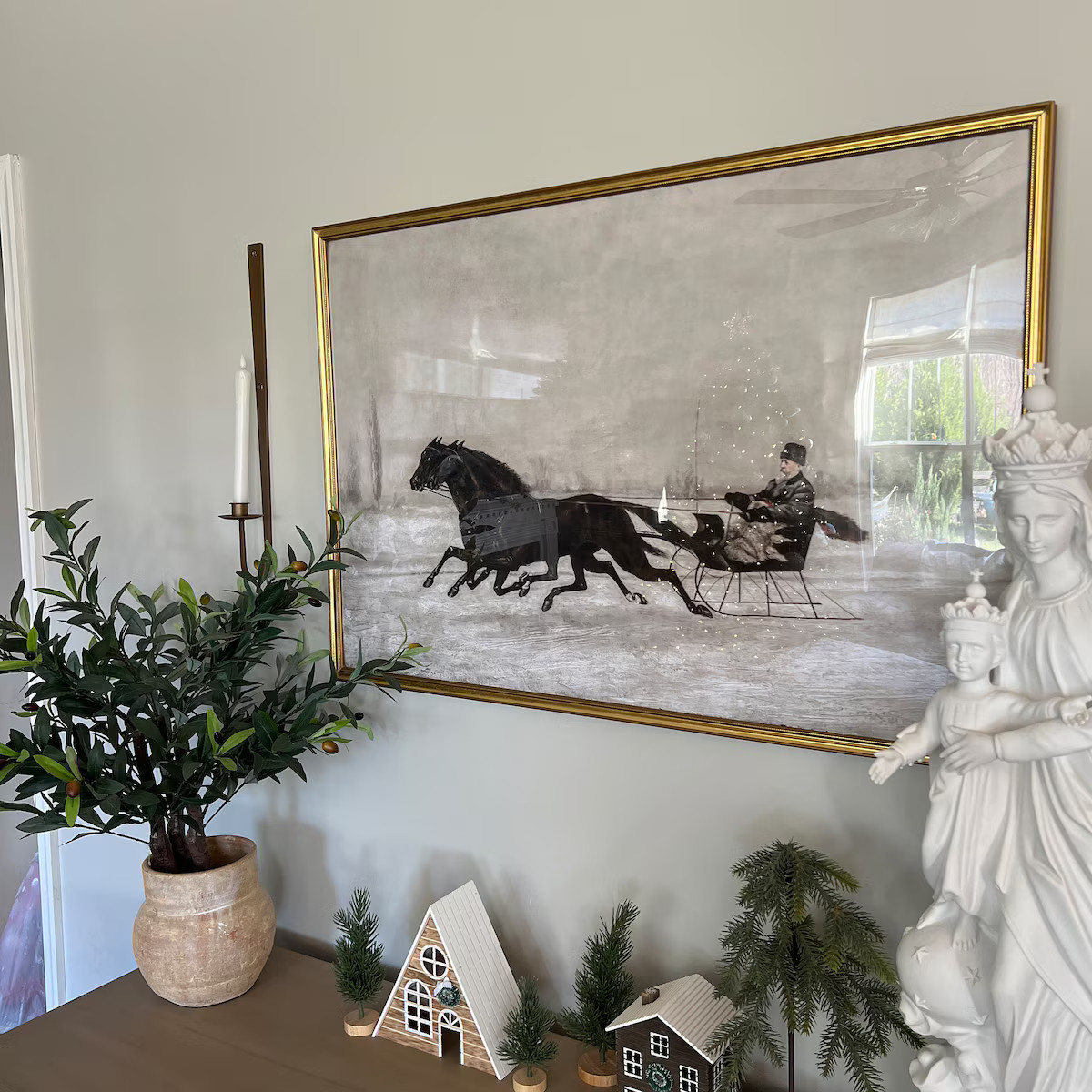 Vintage Winter Sleigh Ride Art: Country Christmas Decor (printable Digital Download) W-107 - Etsy | Etsy (US)