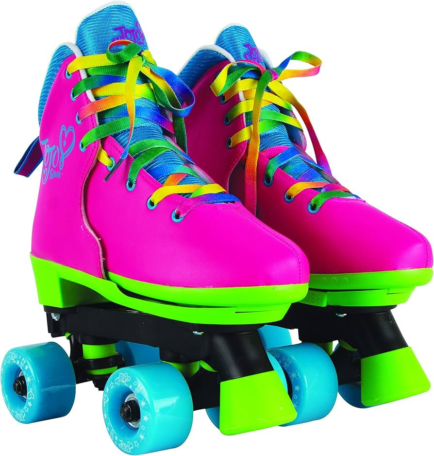 Circle Society Classic Adjustable JoJo Siwa Children's Roller Skates, 12-3 US Girls, Rainbow | Amazon (US)