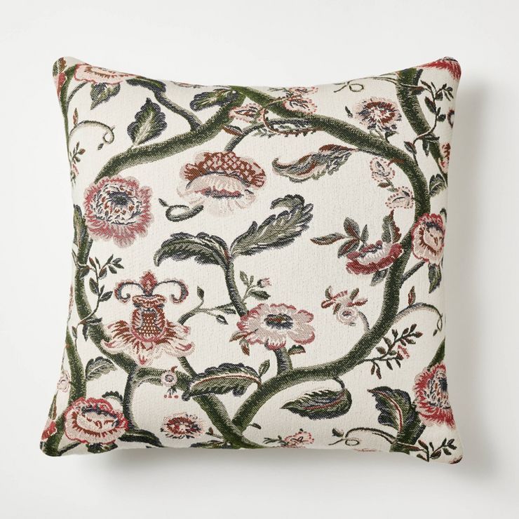 Woven Floral Throw Pillow - Threshold™ designed with Studio McGee | Target