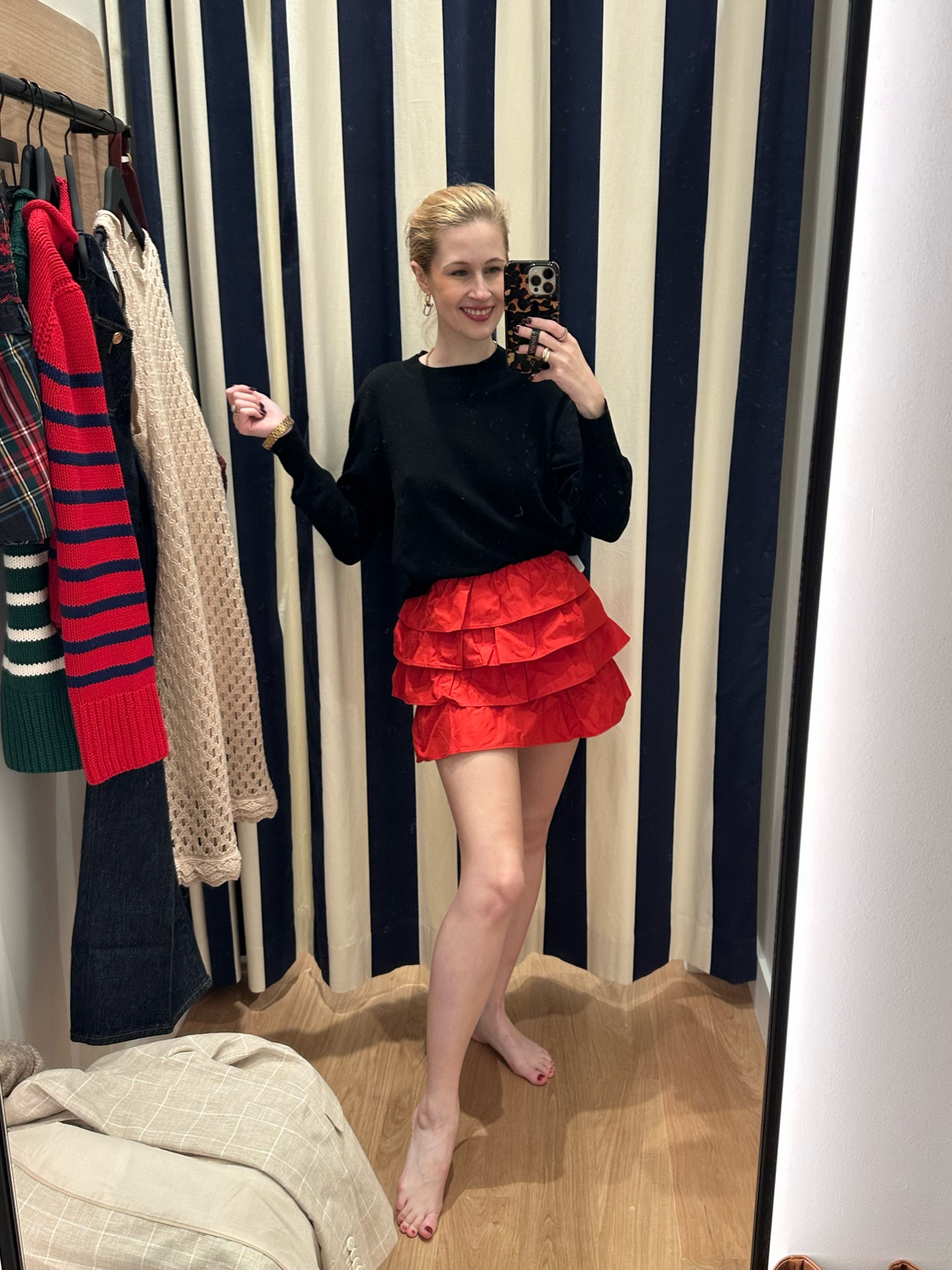This one’s for the petite BBs. If you’re not already shopping the kids section I don’t know what to tell you. 

Wearing an xl children skirt but I would size up to an xxl. Exceptional for the holiday season and currently on sale for under $50

J Crew | holiday outfit | holiday party outfit | red outfit | cashmere 

#LTKFindsUnder50 #LTKSaleAlert #LTKHoliday
