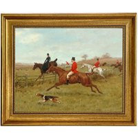 The Chase Framed Oil Painting Print On Canvas, Vintage Fox Hunt | Etsy (US)