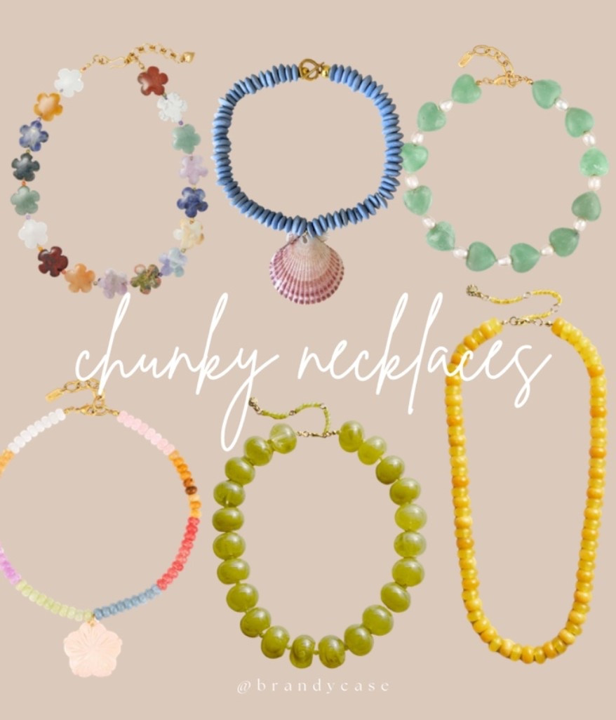 fun and chunky necklaces! have and love the top flower necklace and ordered the bottom middle and right necklaces recently (20% off)