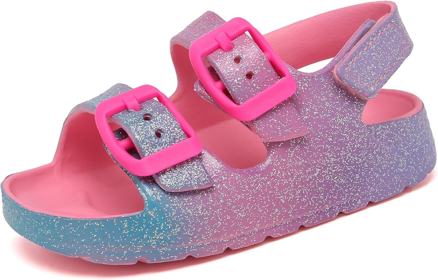 INMINPIN Toddler Boys Girls Buckle Sandals Comfort Open Toe Sandal with Adjustable Back Strap | Amazon (US)
