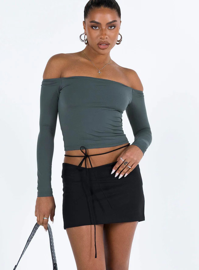 Diez Mini Skirt Licorice | Princess Polly AU
