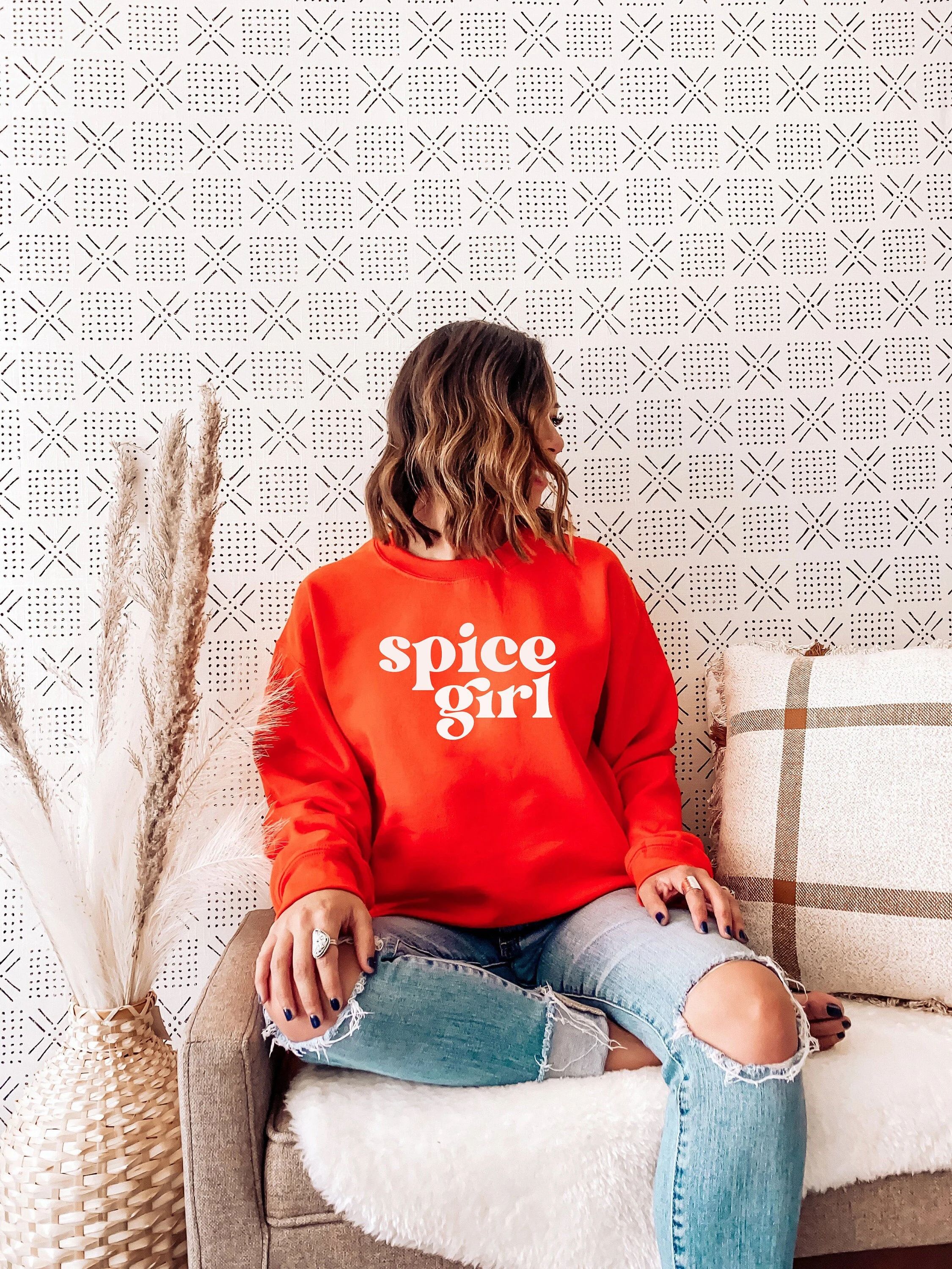 spice girl sweatshirt, pumpkin spice sweatshirt, fall sweatshirt, hello pumpkin, loungewear for f... | Etsy (US)