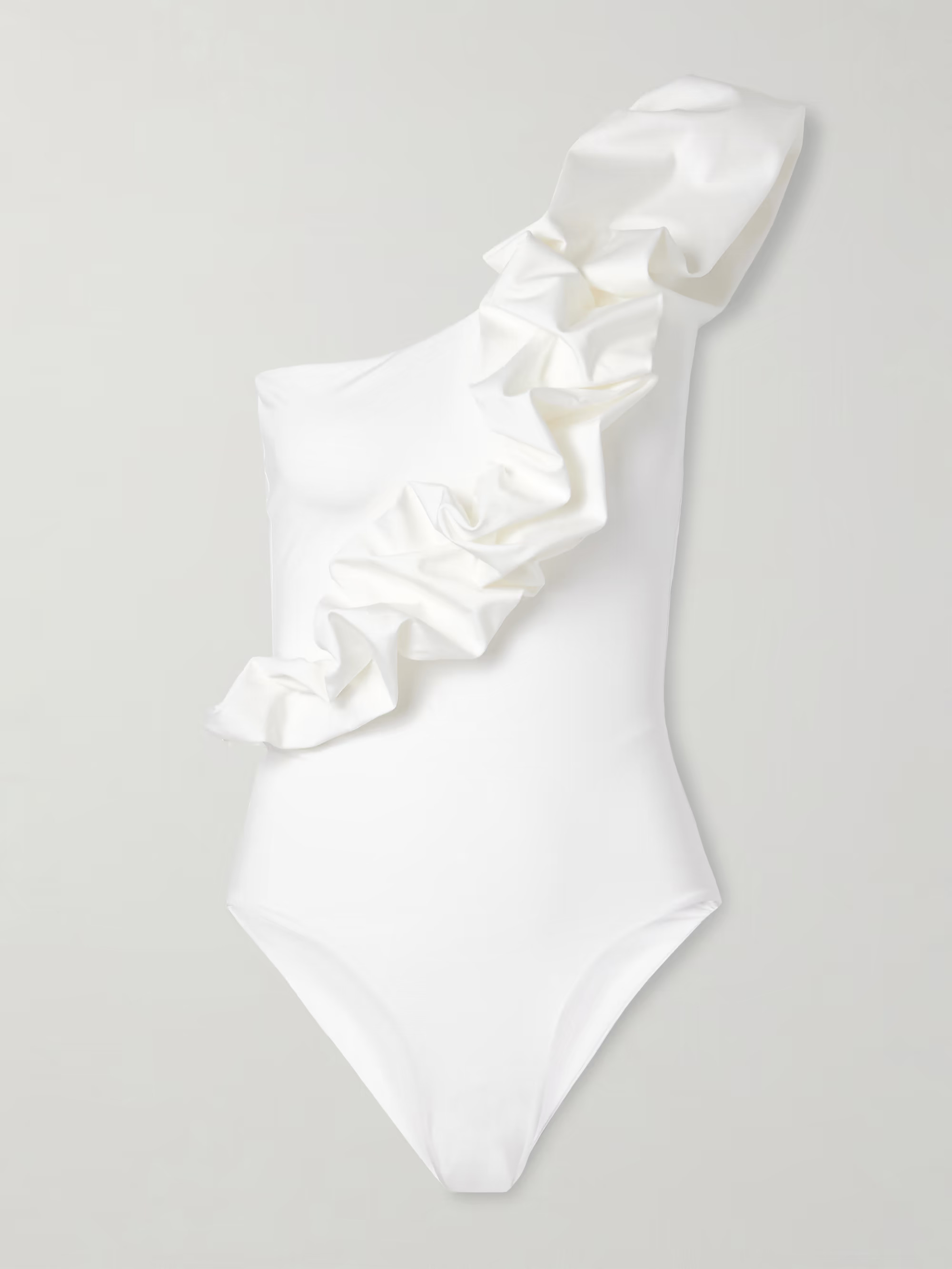 MAYGEL CORONEL Elena one-shoulder ruffled swimsuit | NET-A-PORTER (US)