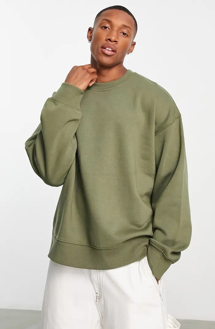 Topman Oversize Cotton Blend Sweatshirt | Nordstrom | Nordstrom