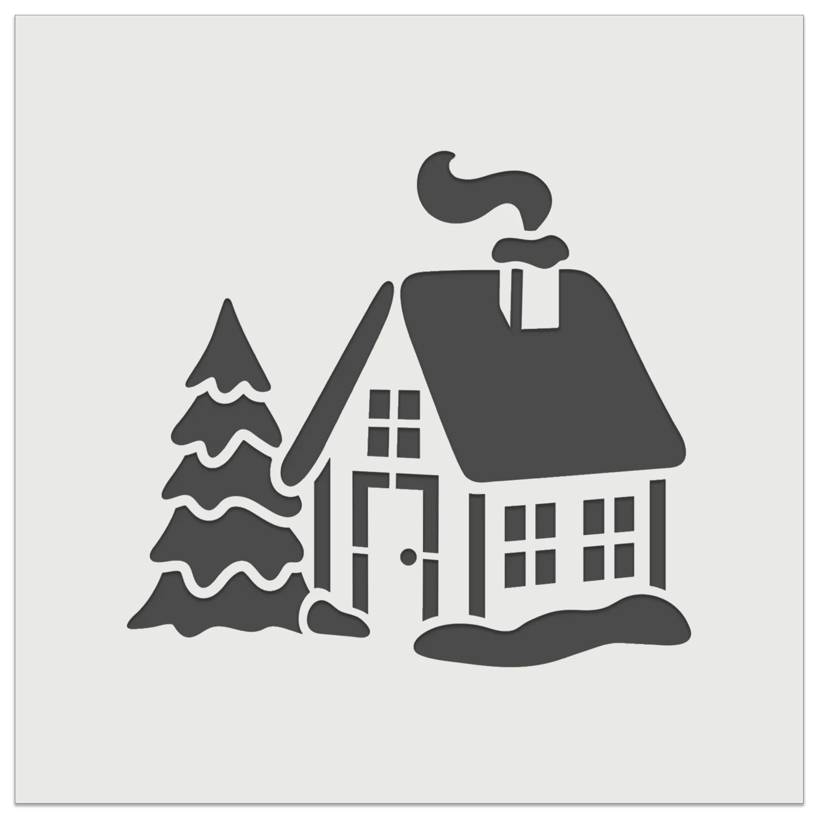 Christmas Winter House DIY Cookie Wall Craft Stencil - 5.5 Inch | Walmart (US)