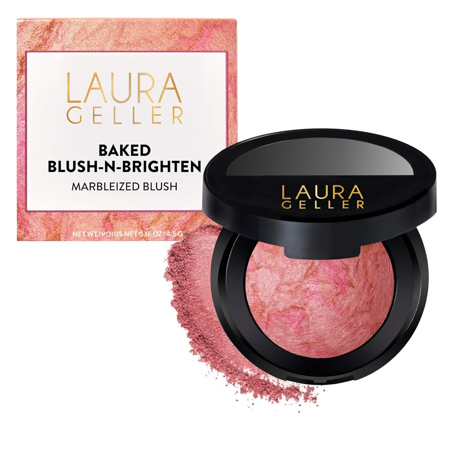 LAURA GELLER Baked Blush-n-Brighten Powder Blush - Pink Buttercream | Amazon (US)