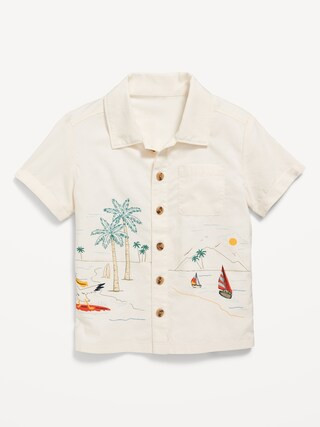 Short-Sleeve Graphic Pocket Shirt for Toddler Boys | Old Navy (US)
