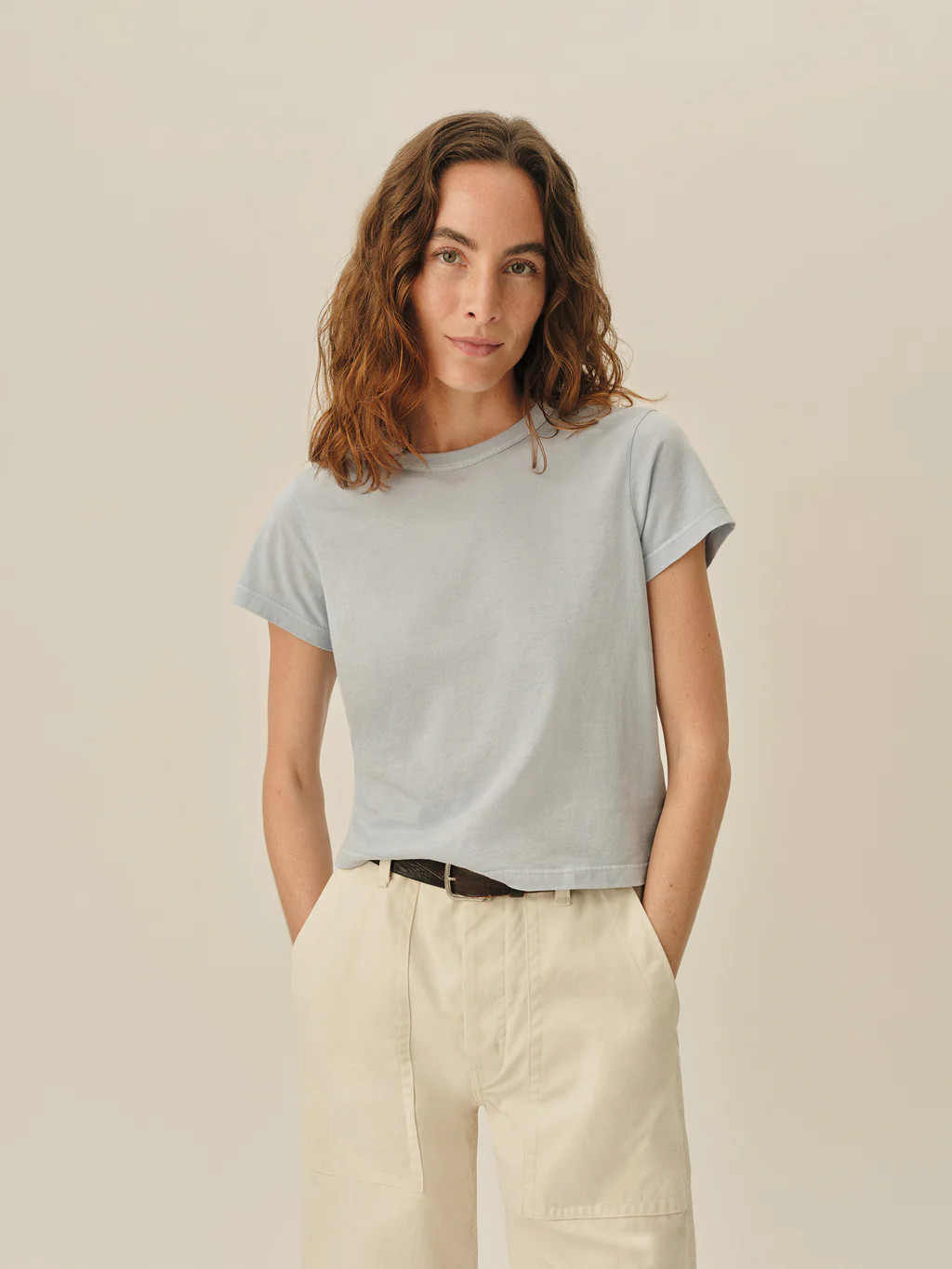 Baby Blue Venice Wash Pima Boxy Crew - Buck Mason- Modern American Classics | Buck Mason