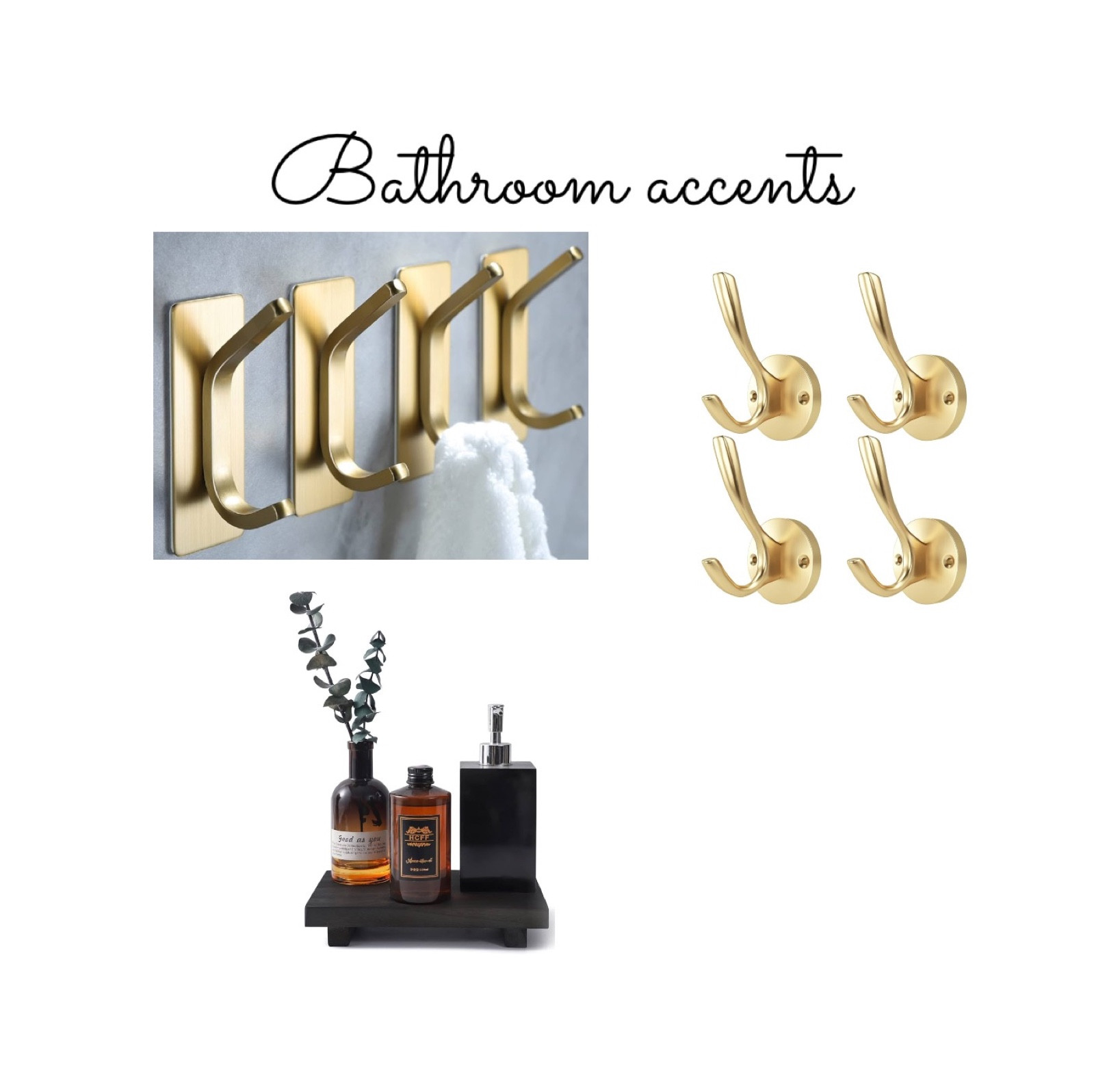 Wall hooks , bathroom accents 

#LTKhome