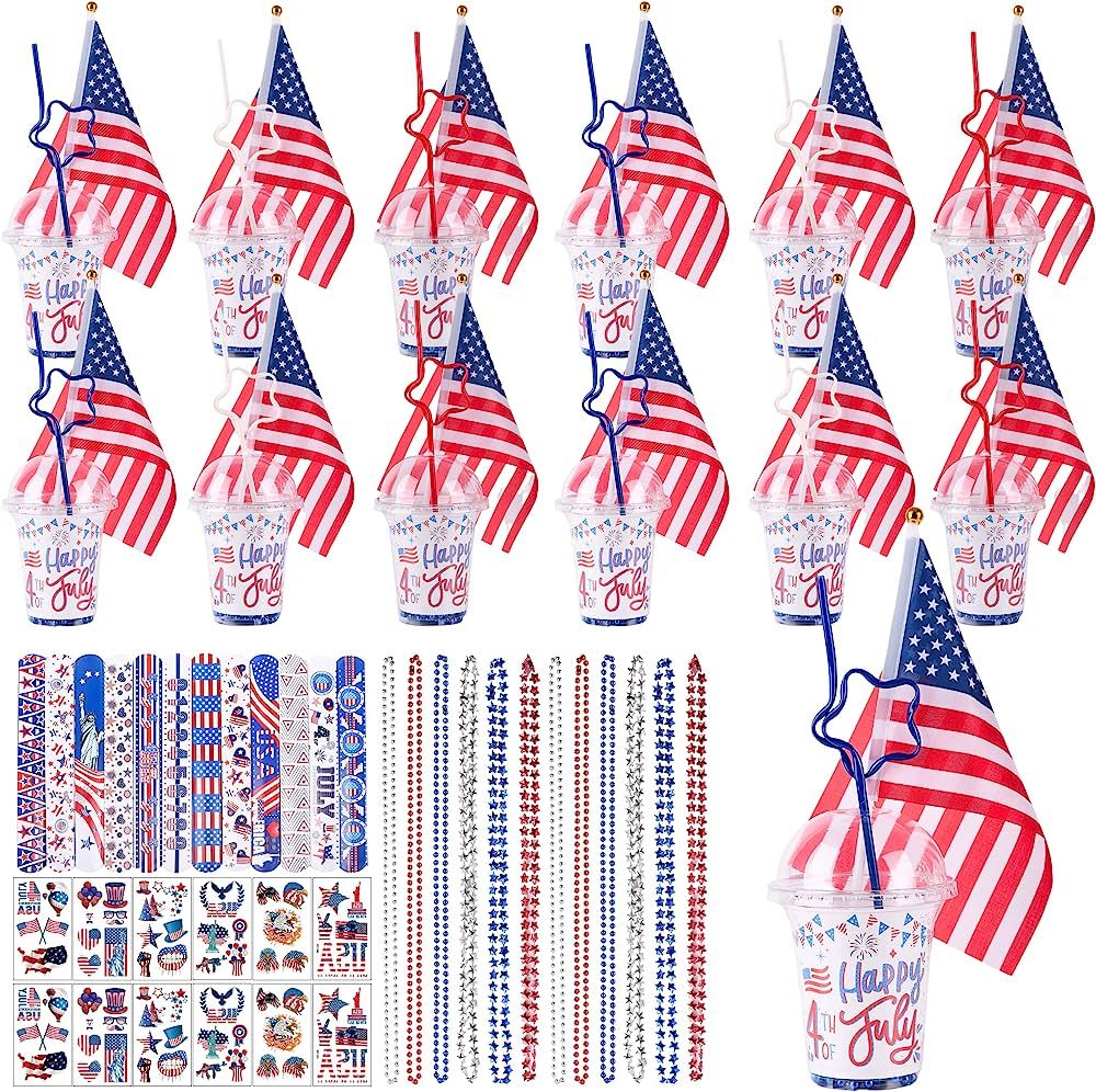 VTYEPOU 4th of July Party Favors Kids - Patriotic Accessories Red White & Blue - Fourth of July P... | Amazon (US)