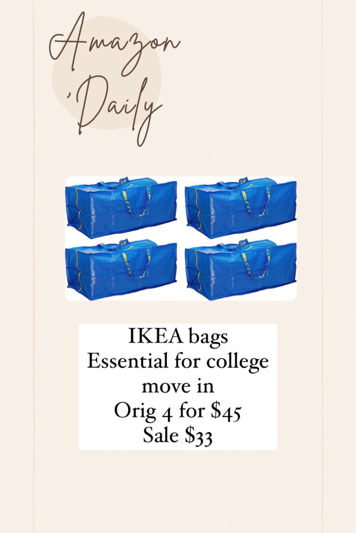 IKEA 901.491.48 Frakta Storage Bag, Blue