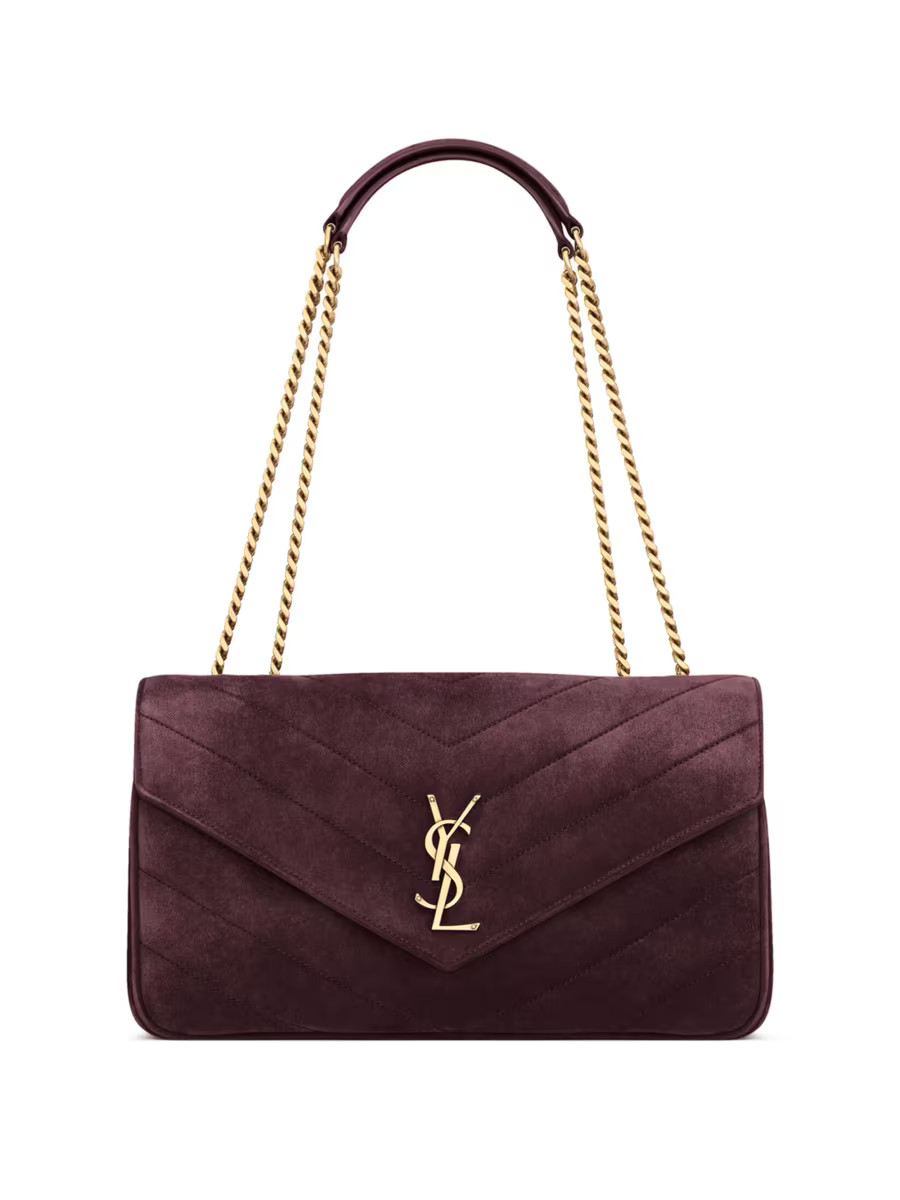 Loulou Medium Shoulder Bag in Matelassé Suede | Saks Fifth Avenue