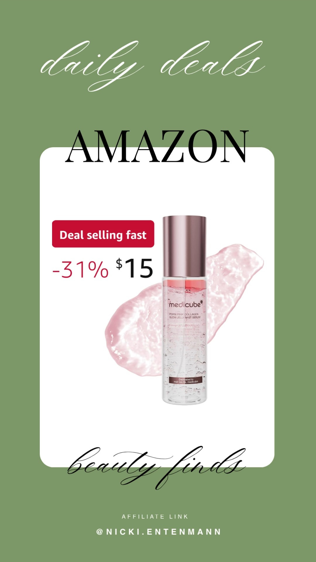 This medicube Jelly Mist Serum with Pink PDRN Collagen brings cheerful hydration and effortless glow to everyday skincare with modern charm. #Medicube #JellyMistSerum #PinkPDRN #CollagenCare #KoreanSkincare #HydrationBoost #RadiantSkin #DailyRoutine #LifestyleBeauty #SkinEssentials 🌸✨💧
 

 #LTKselfcare #LTKHome #LTKBeauty