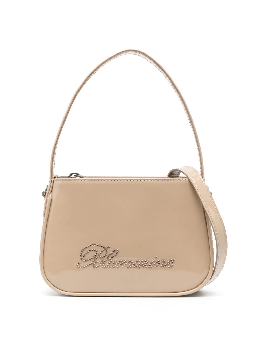 Blumarine patent-finish Rhinestone Tote Bag - Farfetch | Farfetch Global