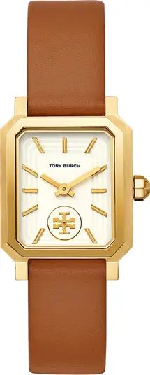 Tory Burch Robinson Leather Strap Watch, 27mm x 29mm | Nordstrom | Nordstrom
