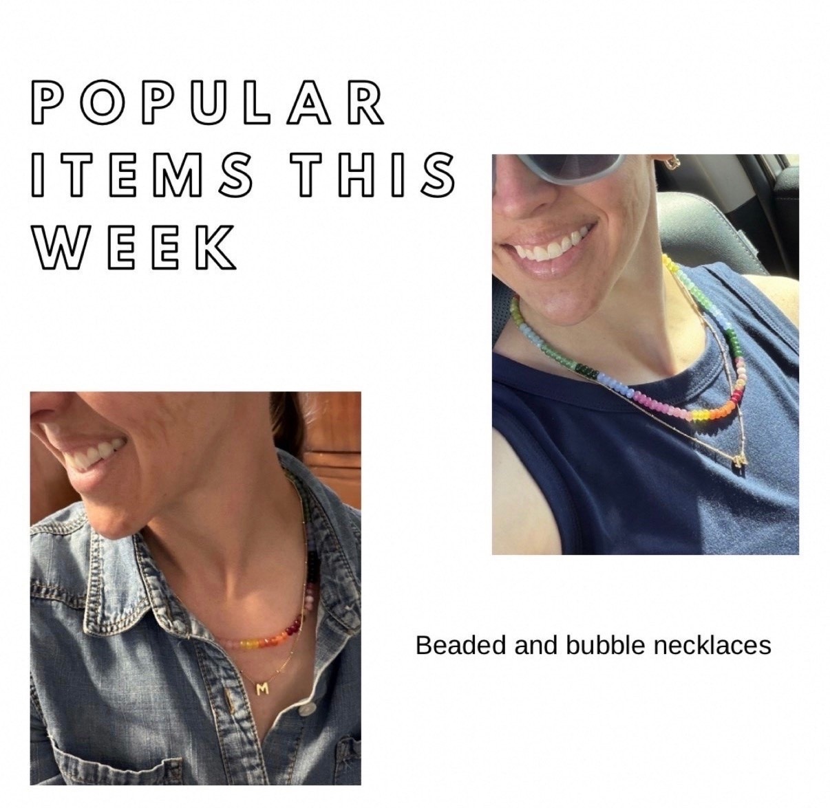 Bead necklace - $20, loving this! The length is great, I love the size of the beads.  It would be a great gift idea, too. My bubble necklace also comes as a 2-pack. 


#necklace #beadnecklace #under20 #amazon #budgetfriendly #giftidea #giftforher #jewelry #bubblenecklace 


#LTKOver40 #LTKU

#LTKSaleAlert