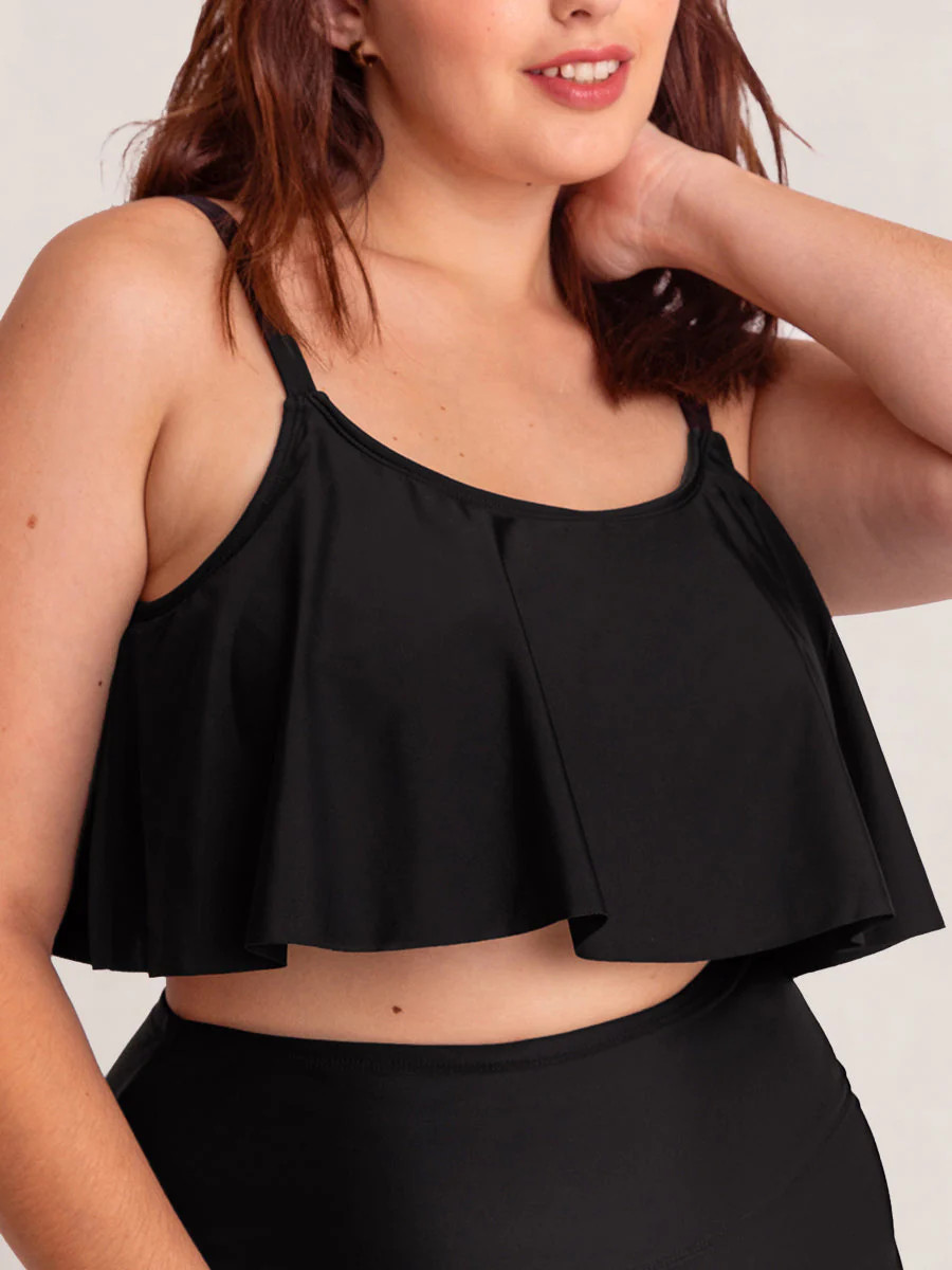 Shapermint Essentials Swim Ruffled Bikini Top | Shapermint