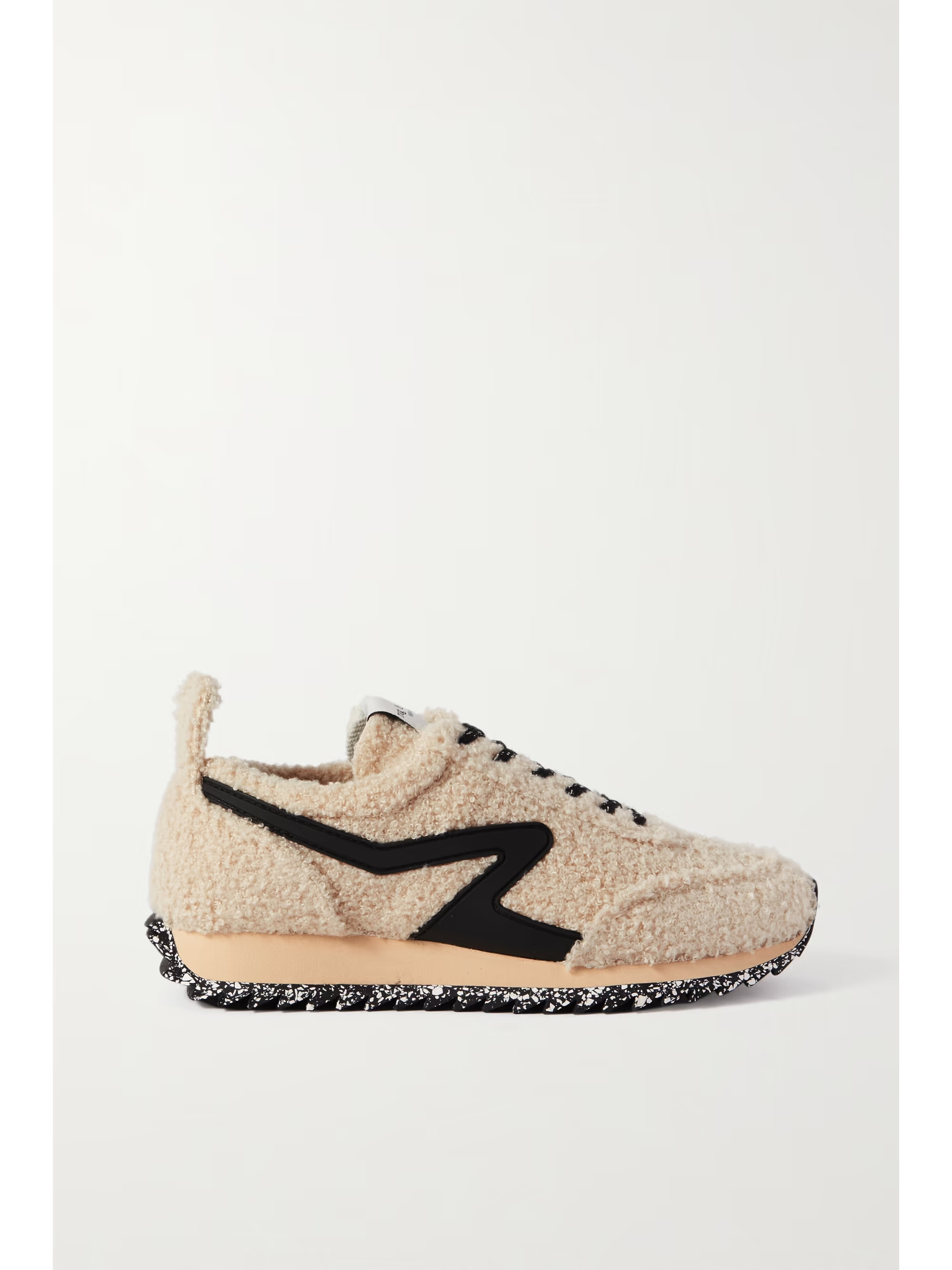Beige Retro Runner recycled fleece and rubber sneakers | RAG & BONE | NET-A-PORTER | NET-A-PORTER (US)