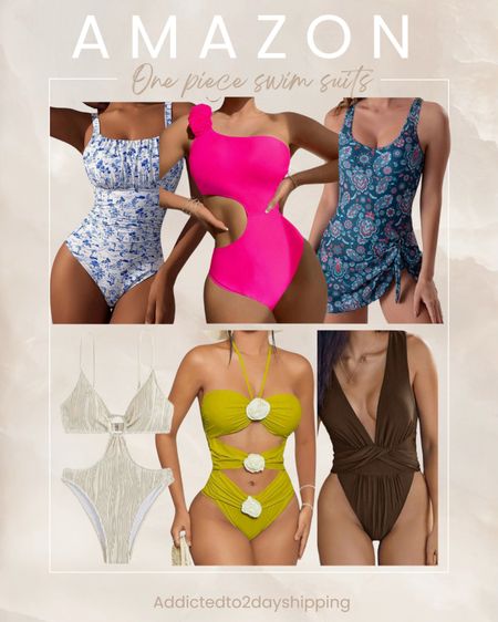 Sharing six of some of my favorite one piece swim suits from Amazon! 

Cut out one piece, halter one piece, deep v one piece, one piece with matching mini skirt, one shoulder flower one piece swim suit, blue and white boho floral print one piece, trendy one piece swim suit



#LTKSwim #LTKFindsUnder50 #LTKSeasonal